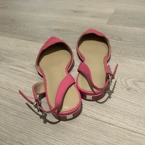 ALDO Pink Ankle Strap Flats
